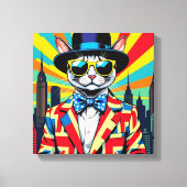 DEVON REX-BIG CITY CAT LEINWANDDRUCK (Vorderseite)
