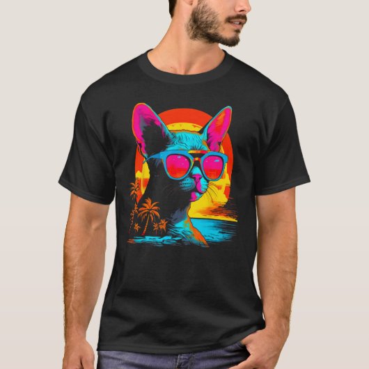 Devon Rex Cat Beach T-Shirt (Vorderseite)