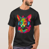 Devon Rex Cat DJ T-Shirt (Vorderseite)