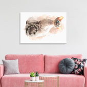 Devon Rex cat Leinwanddruck (Insitu (Wohnzimmer))