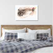 Devon Rex cat Leinwanddruck (Insitu (Schlafzimmer))
