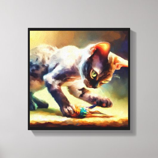 Devon Rex Cat Leinwanddruck (Vorderseite)