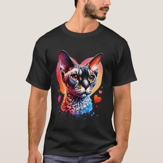 Devon Rex Cat Lover Devon Rex T-Shirt (Vorderseite)