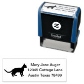 Devon Rex Cat Personalisierte Selbstadresse Permastempel (Beispiel)