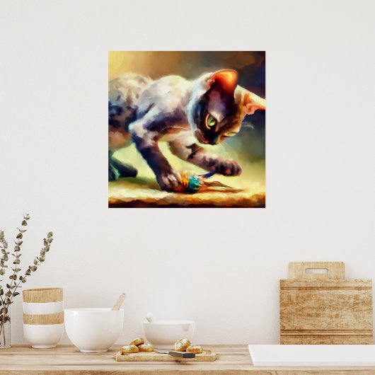 Devon Rex Cat Poster (Küche)