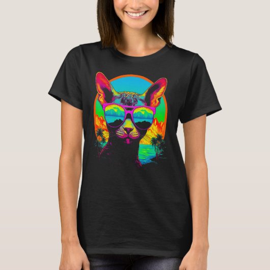 Devon Rex Cat Summer T-Shirt (Vorderseite)