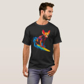 Devon Rex Cat Surf T-Shirt (Vorne ganz)