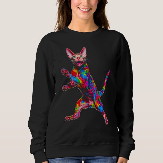 Devon Rex Cat Sweatshirt (Vorderseite)