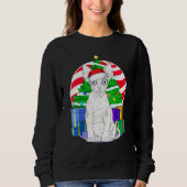 Devon Rex Cat Weihnachtsbaumdekor Sweatshirt (Vorderseite)