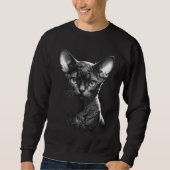 Devon Rex Dark Art Herren Schwarzer Pullover (Vorderseite)