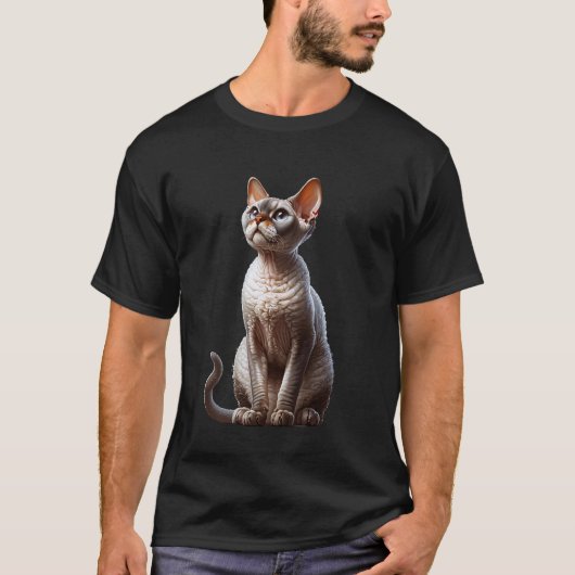 Devon Rex Design Devon Rex Katze T-Shirt (Vorderseite)