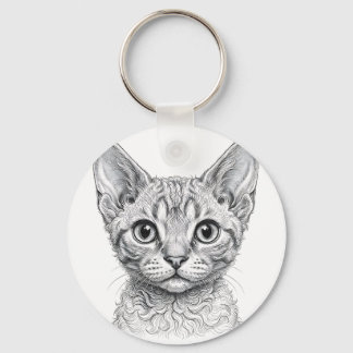 Devon Rex Kätzchen Schlüsselanhänger