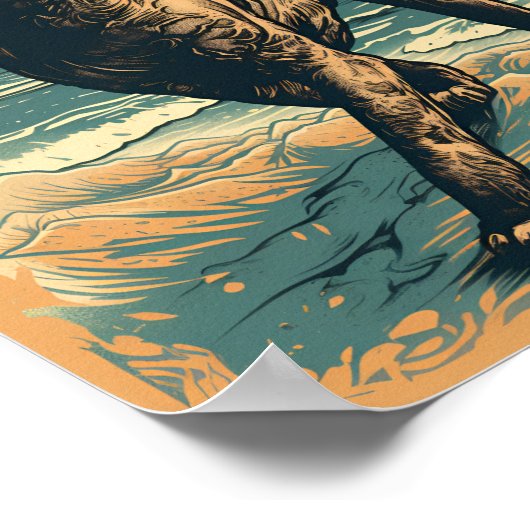 Devon Rex Katze an einem tropischen Strand Poster (Ecke)