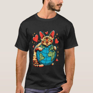 Devon Rex Katze Earth Day Umarmen Liebe Besitzer P T-Shirt