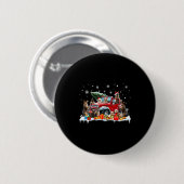 Devon Rex Katze Roter LKW Weihnachtsbaum Santa Häs Button (Vorne & Hinten)