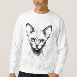 Devon Rex Katze Skizze Herren Sweatshirt