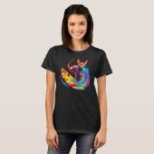 Devon Rex Katze Surfen T-Shirt (Vorne ganz)