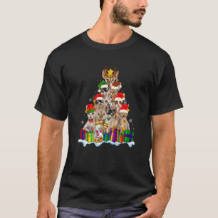 Devon Rex Katze Weihnachten Santa Hut  Xmas Baum P T-Shirt
