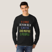 Devon Rex Katzen ich mag Devon Rex Katzen und viel T-Shirt (Vorne ganz)