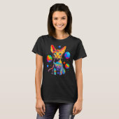 Devon Rex Katzen Raum T-Shirt (Vorne ganz)