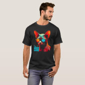 Devon Rex Katzen-Strandparty T-Shirt (Vorne ganz)