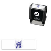 Devon Rex Katzen Wasserfarbenporträt Permastempel (Beispiel)