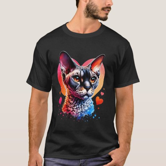 Devon Rex Katzenliebhaber Devon Rex T-Shirt (Vorderseite)