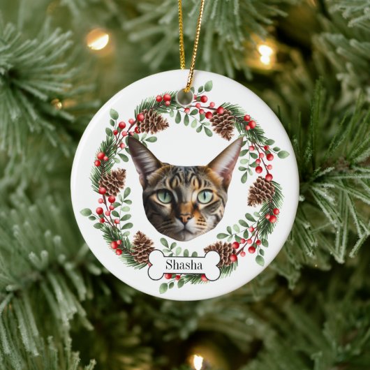 Devon Rex Keramik Ornament (Baum)