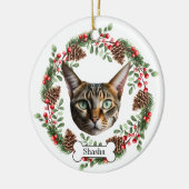 Devon Rex Keramik Ornament (Links)