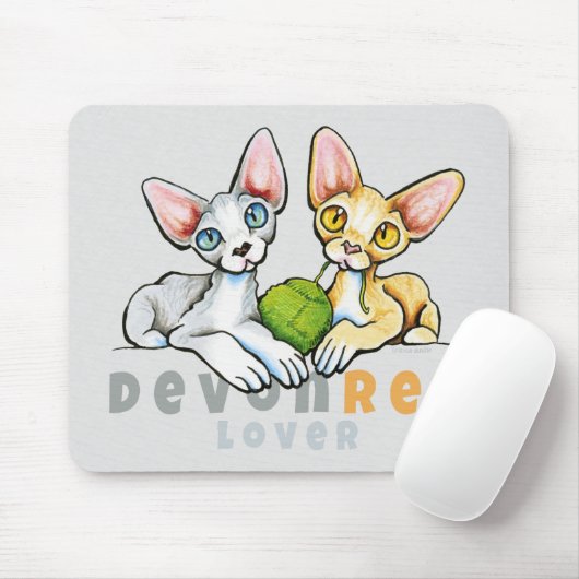 Devon Rex Lover Mousepad (Mit Mouse)