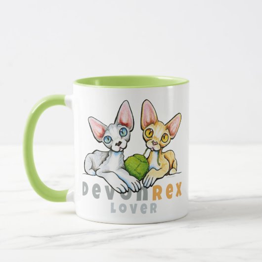 Devon Rex Lover Tasse (Links)