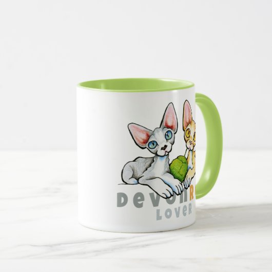Devon Rex Lover Tasse (VorderseiteRechts)