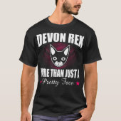 Devon Rex mehr als nur ein Hübsches Gesichtsgesche T-Shirt (Vorderseite)