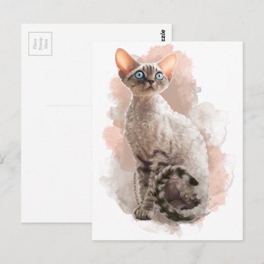 Devon Rex Sofi Postkarte (Vorne/Hinten)