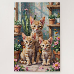 Devon Rex Sukkulentengarten Kunst Puzzle