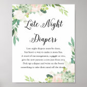 DEVON Späte Night Diapers Baby Shooting Sign Poster (Vorne)