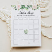DEVON Succuled Blush Floral Bridal Bingo Card Einladung