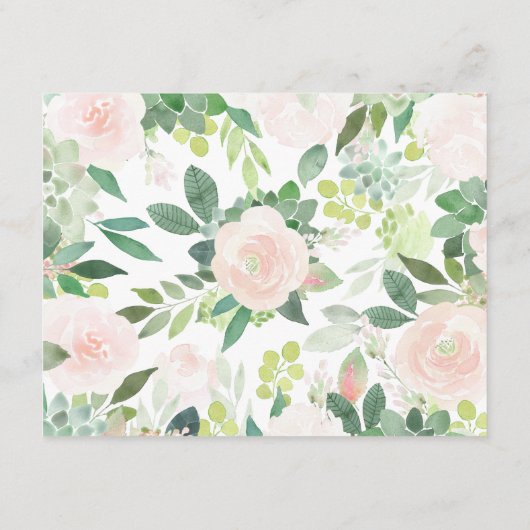 DEVON Succulent Wedding Details Enclosure Card Begleitkarte (Rückseite)