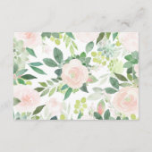 DEVON Succulous Blush Floral Enclosure Card Begleitkarte (Rückseite)