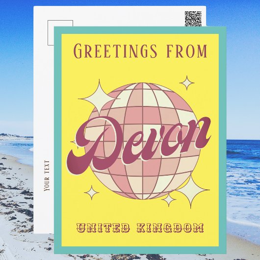 Devon Vereinigtes Königreich - farbenfrohe Ferien Postkarte