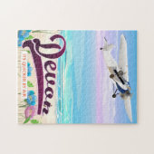 Devon Vintage-Flugreiseplakat Puzzle (Horizontal)
