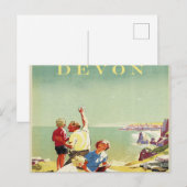 Devon Vintage Reise Postkarte (Vorne/Hinten)