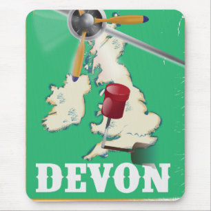 Devon Vintage Reiseplakat Mousepad