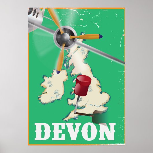Devon Vintage Reiseplakat Poster (Vorne)
