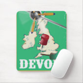 Devon Vintage-Reiseposter Mousepad (Mit Mouse)