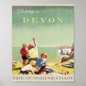 Devon Vintage Travel Poster (Vorne)
