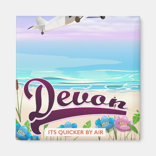 Devon Vintages Flugplakat Magnet (Vorne)