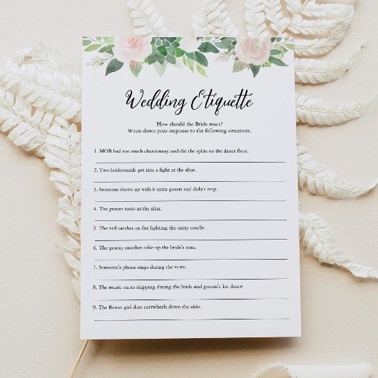 DEVON Wedding Etiquette 911 Brautparty Game Einladung