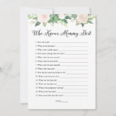 DEVON Wer Mommy Best Baby Shower Game kennt Einladung (Vorderseite)