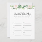 DEVON Wie alt waren sie Foto Brautparty Game Einladung (Vorderseite)